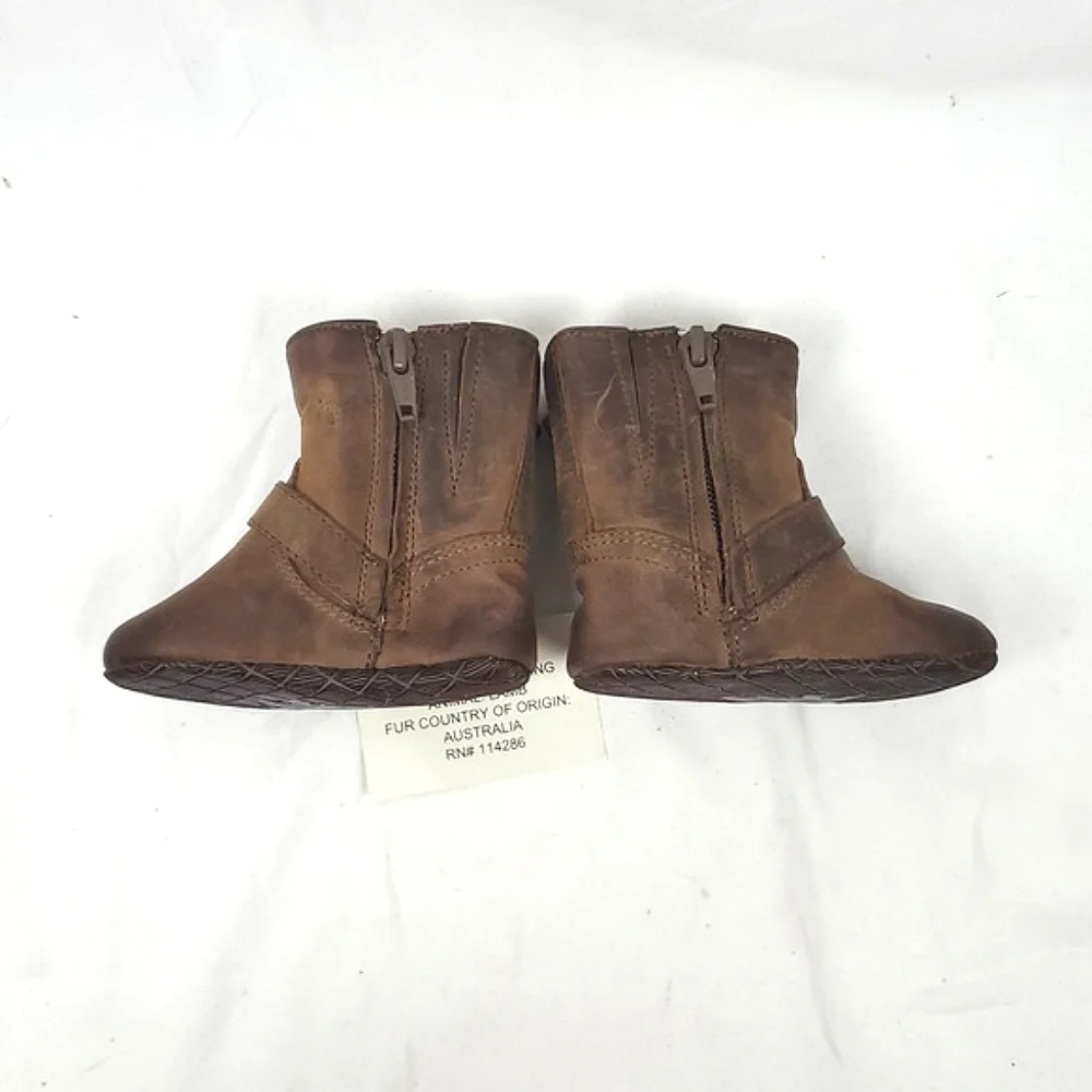 NWT Frye Brown Leather Shearling Boots‎